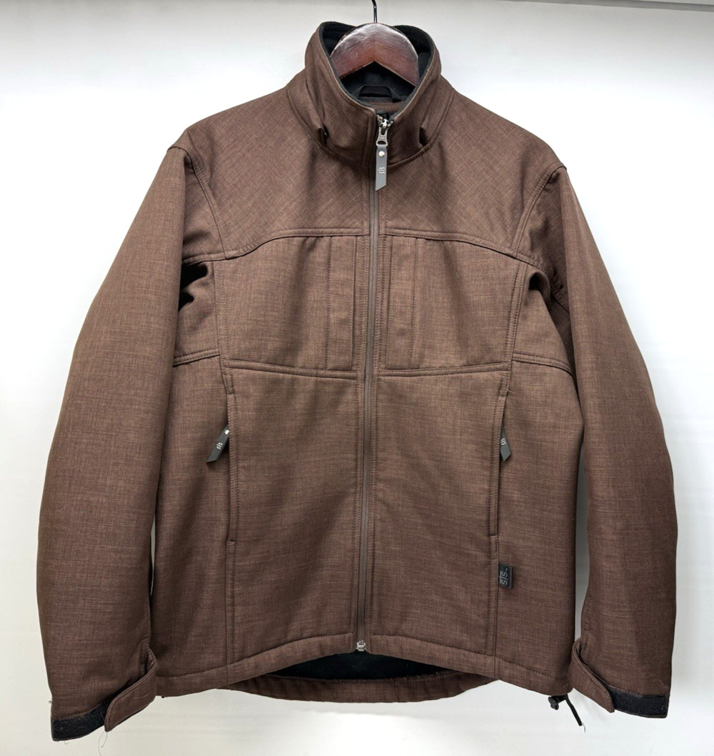STS Ranchwear Weston Brown SoftShell Full Zip Western Jacket Mens Small